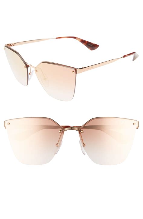 prada 63mm mirrored gradient oversize sunglasses|Mirrored Sunglasses for Women .